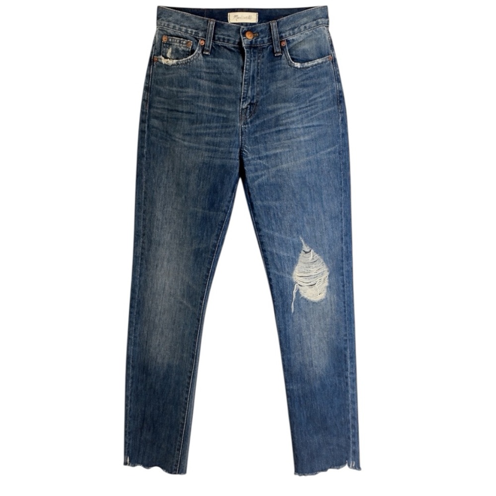 Madewell Jeans  Distressed Raw Hem Crop Size 26